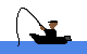 GIF-Animation Angeln im Pixel-Style