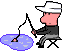 GIF-Animation Angeln im Pixel-Style