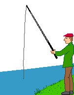 GIF-Animation Angeln im Pixel-Style