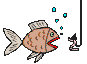 GIF-Animation Angeln im Pixel-Style