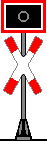 GIF-Animation Bahnübergang im Pixel-Style