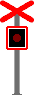 GIF-Animation Bahnübergang im Pixel-Style