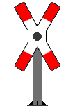 GIF-Animation Bahnübergang im Pixel-Style