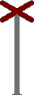 GIF-Animation Bahnübergang im Pixel-Style