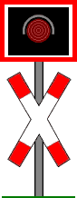 GIF-Animation Bahnübergang im Pixel-Style