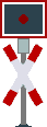GIF-Animation Bahnübergang im Pixel-Style