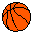 GIF-Animation Basketball im Pixel-Style