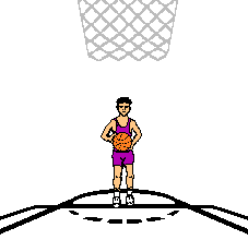 GIF-Animation Basketball im Pixel-Style