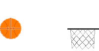 GIF-Animation Basketball im Pixel-Style