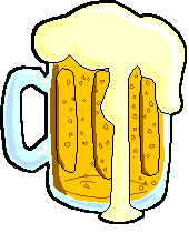 Animation großer voller Bierkrug mit kleckerndem Bierschaum