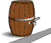 Animation Bierkrug wird per Laufband zum Bierfass transportiert und befüllt