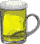 Animation voller Bierkrug mit gelbem perlenden Bier