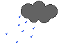 Animation Regenwolke mit Blitz im Regen