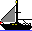 GIF-Animation Boot im Pixel-Style