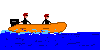 GIF-Animation Boot im Pixel-Style