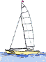 GIF-Animation Boot im Pixel-Style