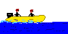 GIF-Animation Boot im Pixel-Style