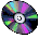 Animation taumelnde schwarzbunte CD