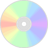 Animation im Uhrzeigersinn rotierende große bunte CD