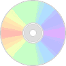 Animation im Uhrzeigersinn rotierende bunte CD