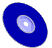 Animierte schräg rotierende blaue CD