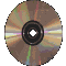 Animation im Uhrzeigersinn rotierende stehende goldbraune CD