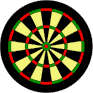 Animation Dartscheibe mit Farbspiel