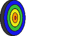Animation Dartpfeil trifft Dartscheibe und Ringe laufen rot durch