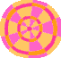 Animation 3 Dartpfeile fliegen und treffen orange pinke Dartscheibe