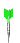 Animation grüner drehender Dartpfeil