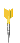 Animation gelber drehender Dartpfeil