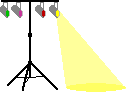 GIF-Animation Discolicht im Pixel-Style