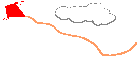 GIF-Animation Drachen (Kite) im Pixel-Style
