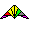 GIF-Animation Drachen (Kite) im Pixel-Style