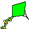 GIF-Animation Drachen (Kite) im Pixel-Style