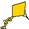 GIF-Animation Drachen (Kite) im Pixel-Style