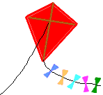 GIF-Animation Drachen (Kite) im Pixel-Style