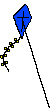 GIF-Animation Drachen (Kite) im Pixel-Style