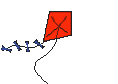 GIF-Animation Drachen (Kite) im Pixel-Style