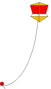 GIF-Animation Drachen (Kite) im Pixel-Style