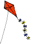 GIF-Animation Drachen (Kite) im Pixel-Style