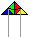 GIF-Animation Drachen (Kite) im Pixel-Style