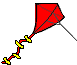 GIF-Animation Drachen (Kite) im Pixel-Style