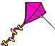 GIF-Animation Drachen (Kite) im Pixel-Style