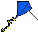 GIF-Animation Drachen (Kite) im Pixel-Style