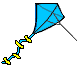 GIF-Animation Drachen (Kite) im Pixel-Style
