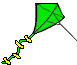 GIF-Animation Drachen (Kite) im Pixel-Style