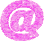 Animation pinkes drehendes @-Zeichen