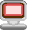 Animation roter Brief fliegt aus dem Monitor