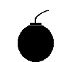 GIF-Animation Explosives im Pixel-Style